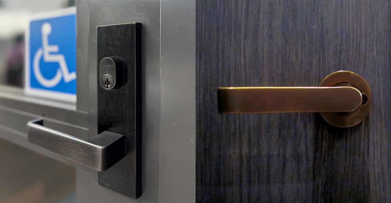 Picture of Door Levers in Different Finishes
